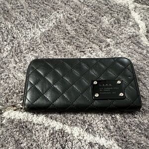 L.A.M.B Zip Around Wallet (Black)